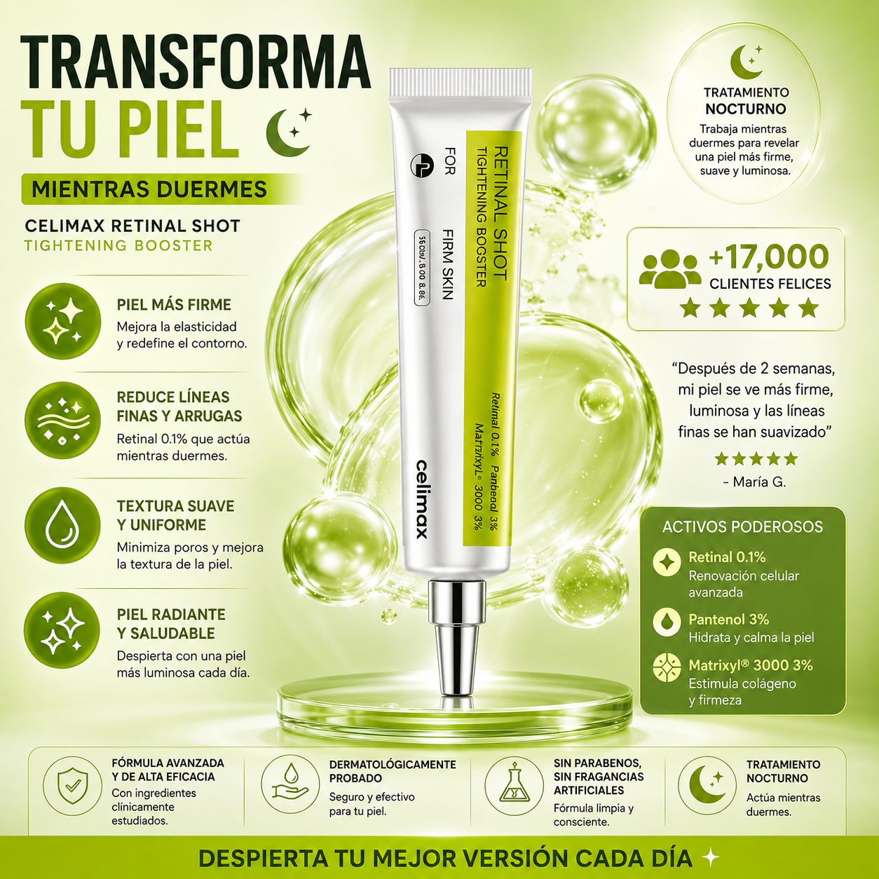 Celimax™ Retinal Shot Crema Antiarrugas
